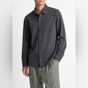 VINCE cashmere cotton button down